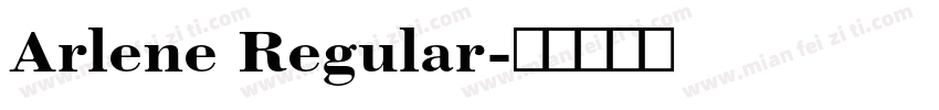 Arlene Regular字体转换